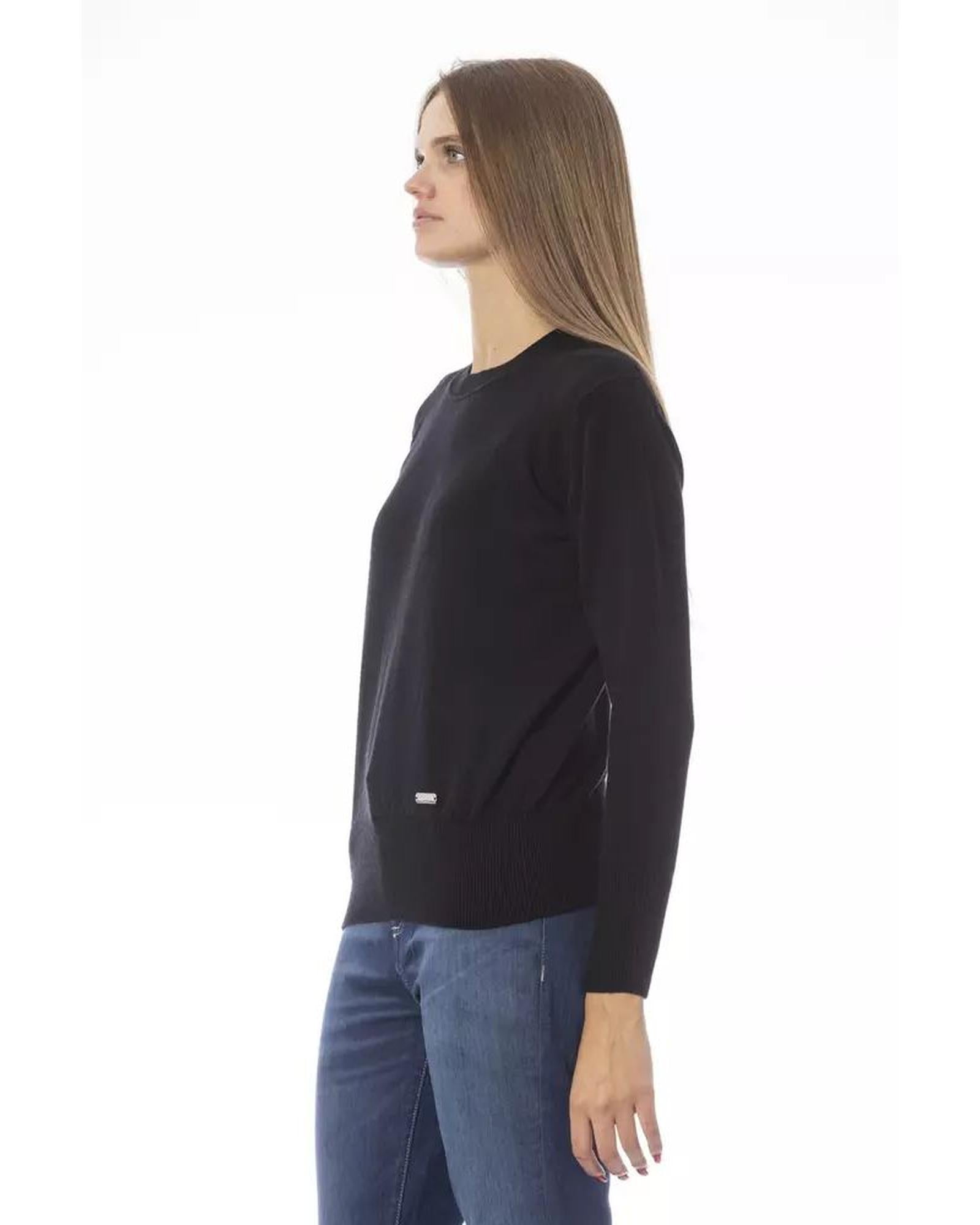 Baldinini Trend Women's Black Wool Sweater - 42 IT