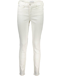 Calvin Klein Women's White Cotton Jeans & Pant - W30 US