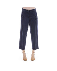 Jacob Cohen Women's Elegant Blue Trousers with Chic Pocket Detail - W27 US