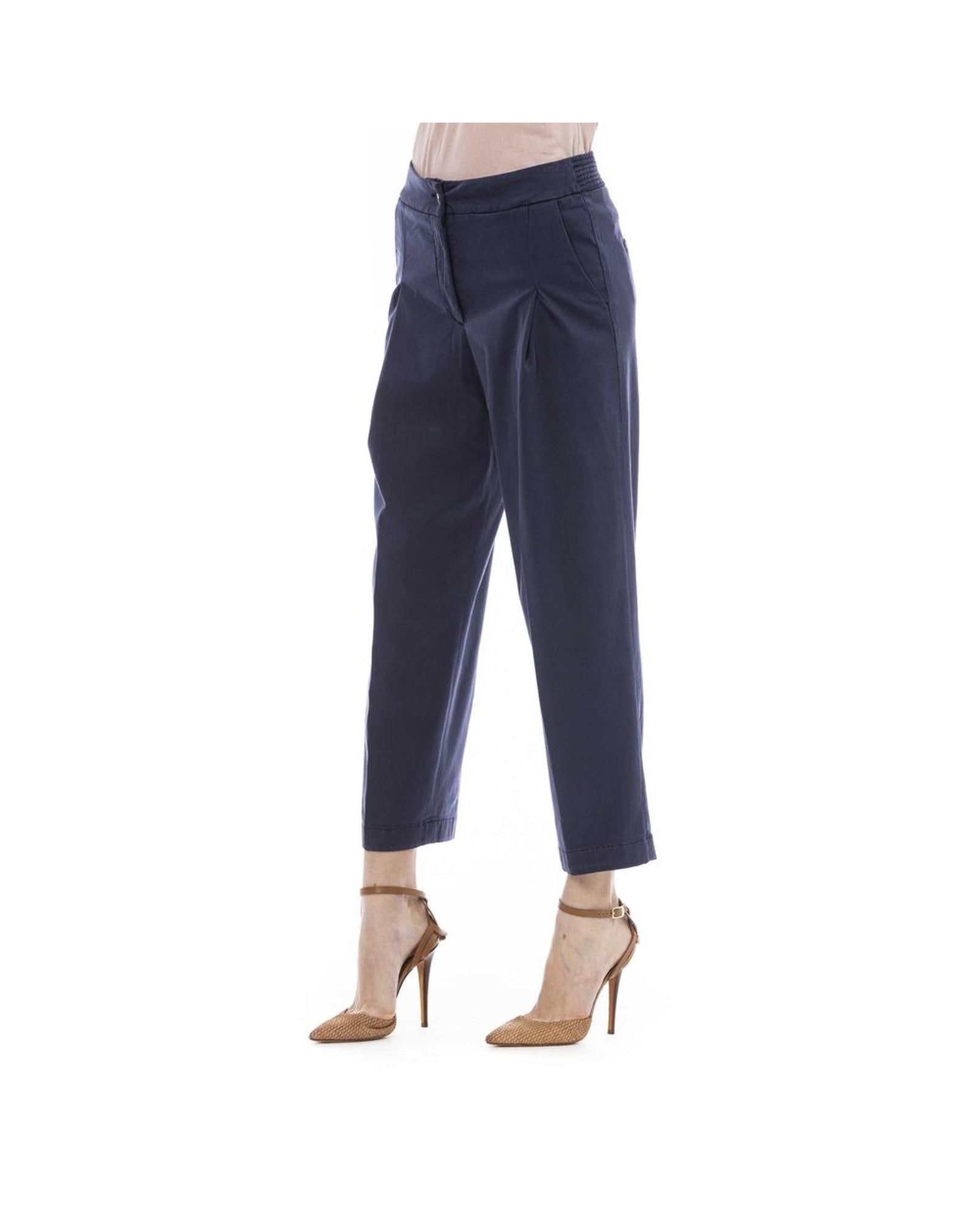 Jacob Cohen Women's Elegant Blue Trousers with Chic Pocket Detail - W27 US