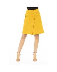 Jacob Cohen Women's Elegant Yellow Wool-Blend Skirt - W40 US