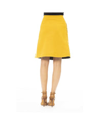 Jacob Cohen Women's Elegant Yellow Wool-Blend Skirt - W40 US