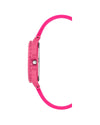 Pink Analog Quartz Watch with Rhine Stone Facing and Pin Buckle Closure One Size Women