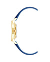 Gold Rhine Stone Fashion Watch with Analog Display One Size Women