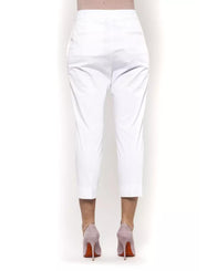 Classic Stretch Trousers with Front and Back Pockets 42 IT Women