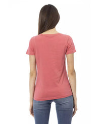 Trussardi Action Women's Pink Cotton Tops & T-Shirt - XS
