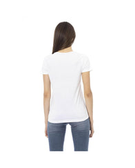 Trussardi Action Women's Elegant Short Sleeve Tee with Chic Front Print - L