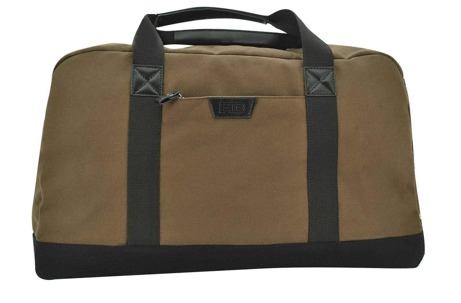 FIB Byron Cotton Canvas Overnight Bag Travel Luggage Duffle Duffel - Brown