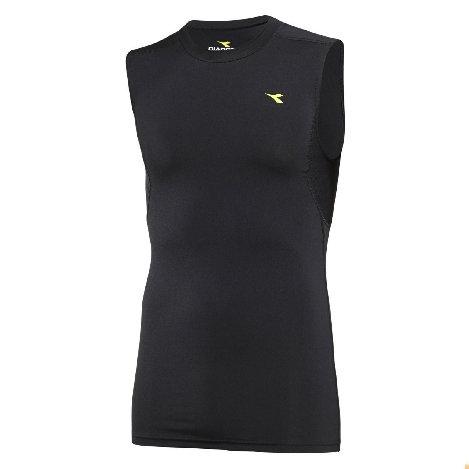 Diadora Mens  Compression Sleeveless Muscle Top Gym Thermal - Black