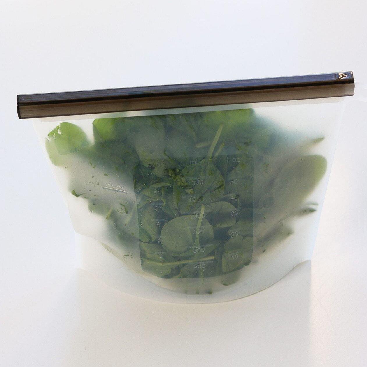 1500mL - Reusable Food Grade Silicone Zip Lock Food Pouch