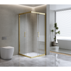 Adjustable 1100x1200mm Double Sliding Door Glass Shower Screen in Gold