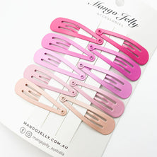 MANGO JELLY Everyday Snap Hair Clips (5cm) - Just Pink - Twin Pack