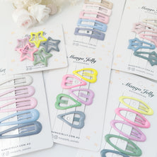 MANGO JELLY Butter Cream Hair Clips Collection - Candy Shooting Stars - Twin Pack