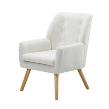 Oikiture Armchair Lounge Chair Sherpa Accent Armchairs Tub Chairs Sofa White