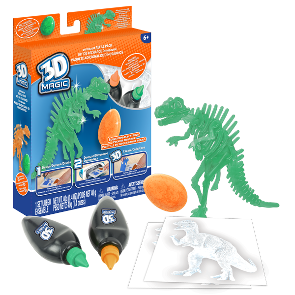 3d maker dinosaur set