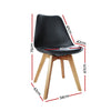 Artiss Set of 4 Padded Dining Chair - Black