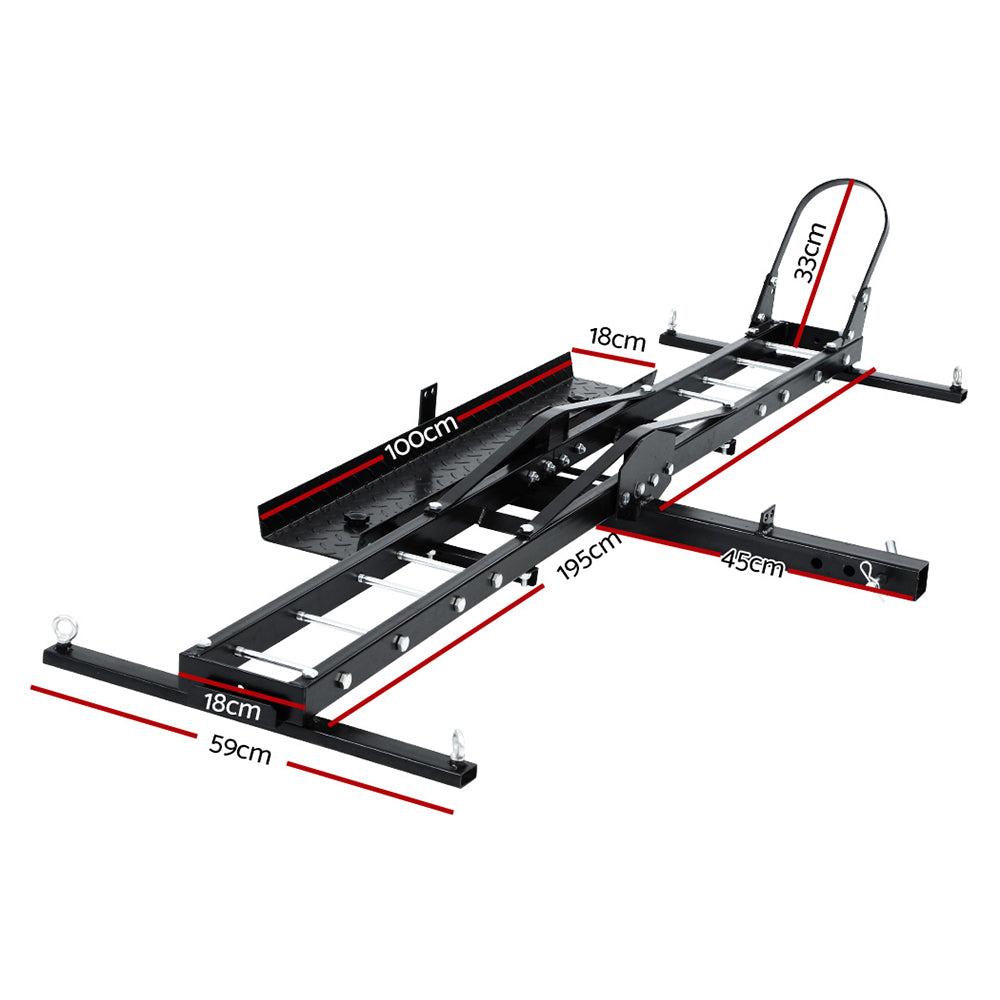 Giantz Motorcycle Carrier 2 Arms Rack Ramp Motorbike Dirt Bike 2