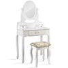 Artiss Dressing Table with Stool - White