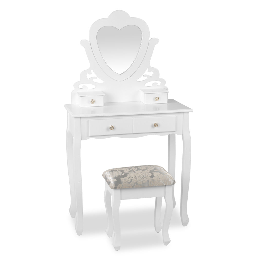 Artiss Dressing Table with Stool - White