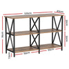 Artiss Console Table Hallway Sofa Table Entry Desk Retro Metal Display Furniture
