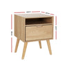 Artiss Bedside Table Side End Table Shelf Drawers Nightstand Bedroom Storage