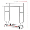 Artiss 6FT Double Rail Clothes Rack Coat Stand Adjustable Garment Rolling Hanger