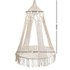 Gardeon Hanging Hammock Chair Swing Tassel Cream