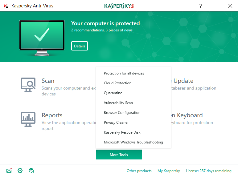 kaspersky anti virus free delivery