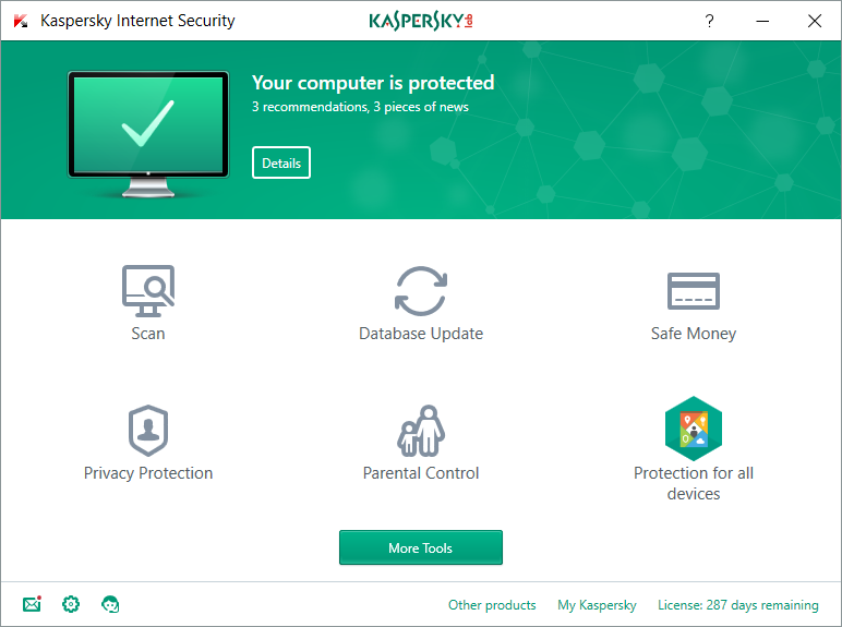 kaspersky internet security free delivery