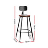 Artiss 4x Vintage Industrial Bar Stool Retro Barstools Dining Chairs Kitchen