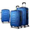 Wanderlite 3pc Luggage Travel Sets Suitcase Trolley TSA Lock w/Scale Blue