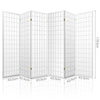 Artiss Room Divider Screen Wood Timber Dividers Fold Stand Wide White 6 Panel