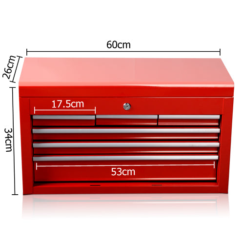 Tool Cabinet Toolbox Trolley 8 Drawers Box Red