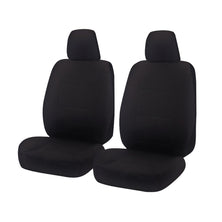Seat Covers for MITSUBISHI TRITON MQ SERIES 01/2015 - ON SINGLE CAB CHASSIS FRONT 2X BUCKETS BLACK CHALLENGER