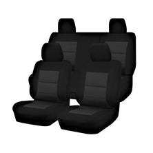 Seat Covers for TOYOTA HIACE CREW VAN LWB 02/2019 -ON 2 ROWS PREMIUM BLACK