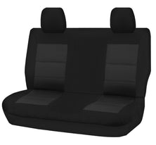 Seat Covers for TOYOTA LANDCRUISER 70 SERIES VDJ 05/2007 - ON DUAL CAB REAR BENCH BLACK PREMIUM