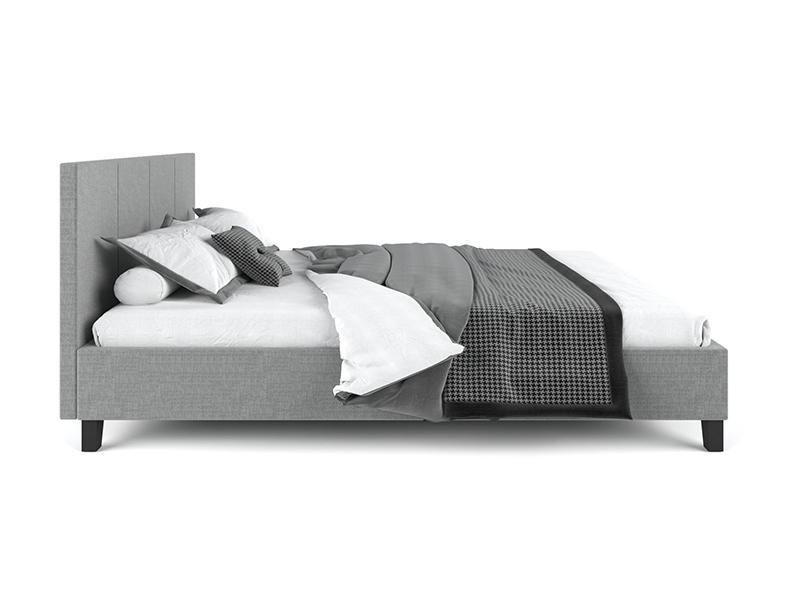 Palemo Fabric Bed Frame - Grey King