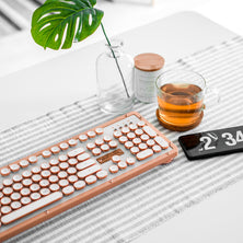 AZIO Retro BT Keyboard White