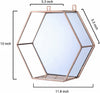 Hexagon Hanging Mirror for Home Decoration (Rose Gold Color)