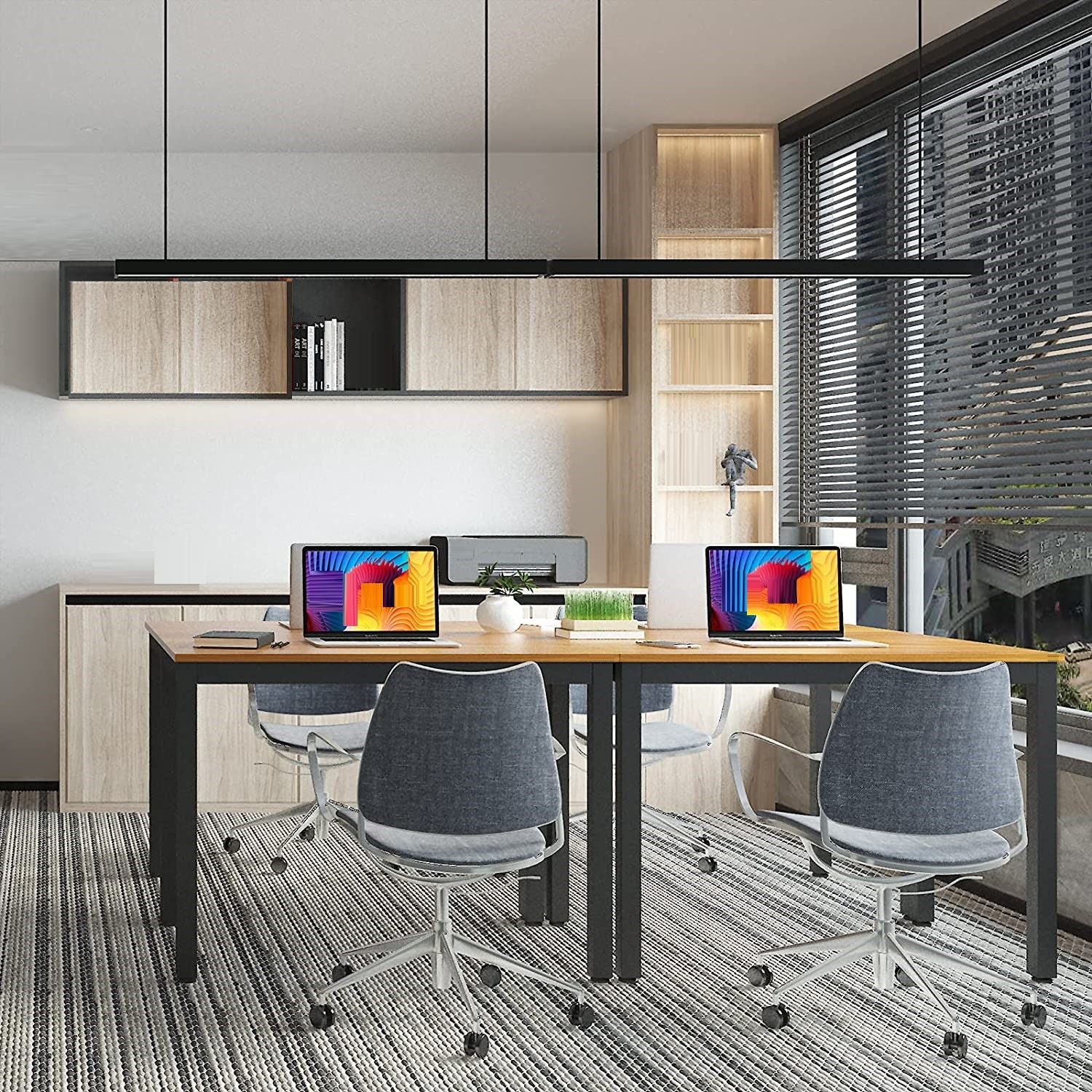 Computer Table Teek Design Sturdy and Heavy Duty Foldable Office Computer Desk (Teak, 100cm ...