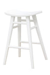 Aria Oval Solid Timber Counter Stool (White)