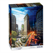Flatiron, New York, Day to Night 1036 Piece Jigsaw Puzzle