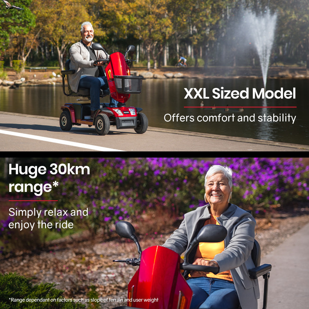 EQUIPMED VentureCruise Mobility Scooter, 30km Max Range, 180kg capacit ...