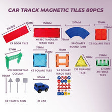 Magnescape 80pcs car track 9980