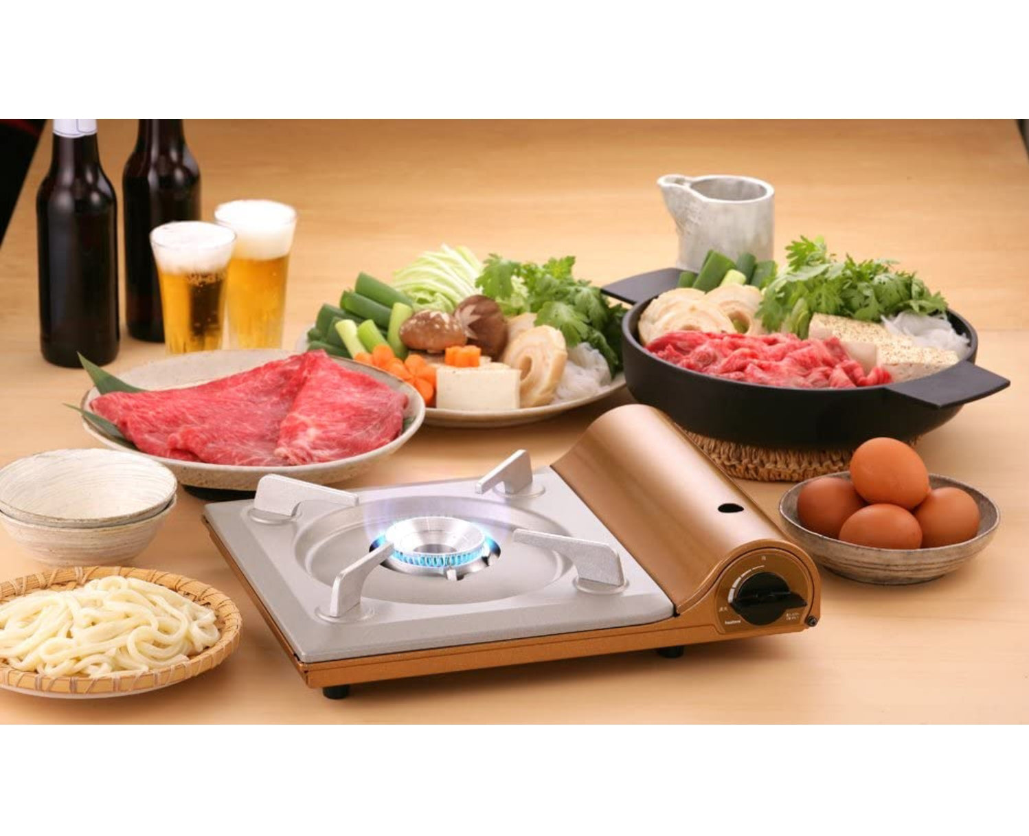 Iwatani Desktop Slim Cassette Stove Made In Japan (Gold)