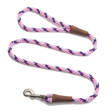 Mendota Clip Leash Small - lengths 3/8in x 4ft(10mm x1.2m) Made in the USA - Tricolour Lilac