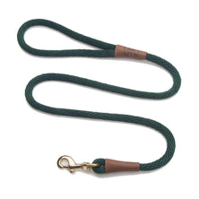 Mendota Clip Leash Small - lengths 3/8in x 6ft(10mm x1.8m) Made in the USA - Hunter Green