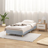 Metal Bedframe Mattress Foundation (Light Grey) Single