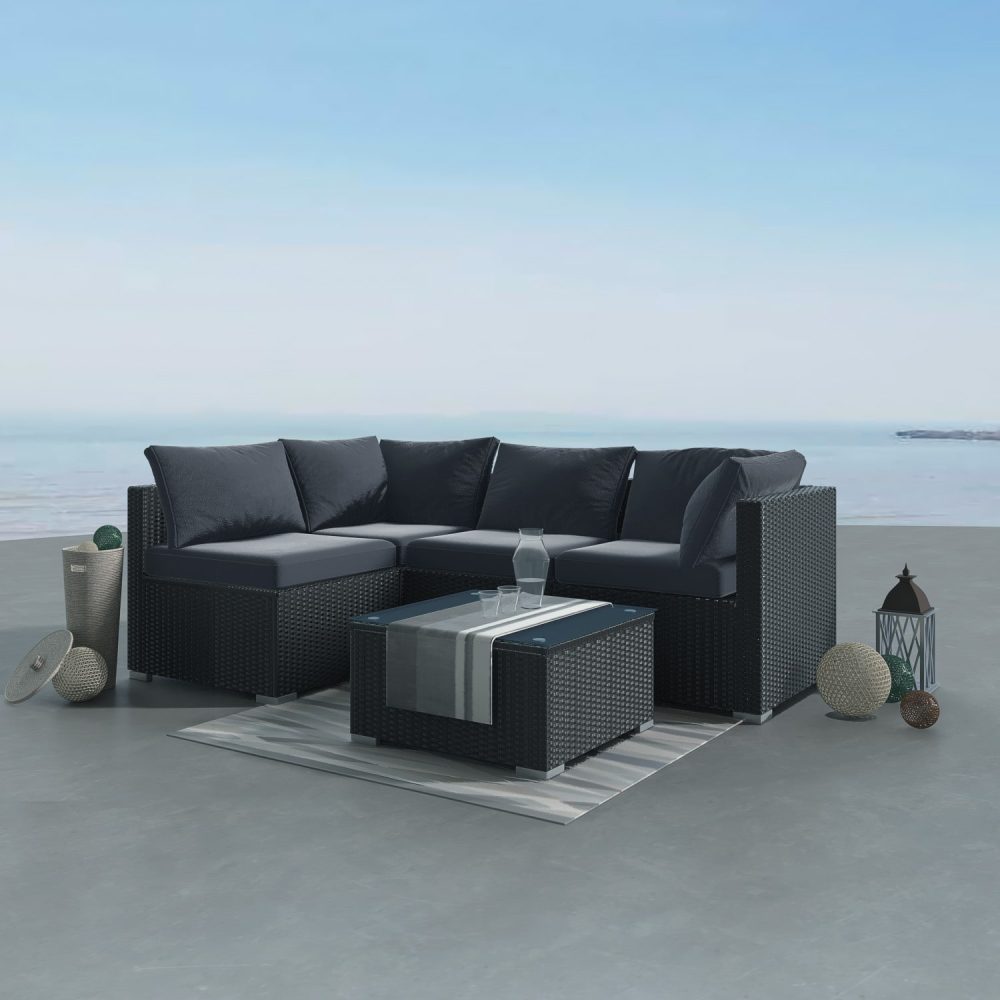 Outdoor Modular Lounge Sofa Bondi – Black
