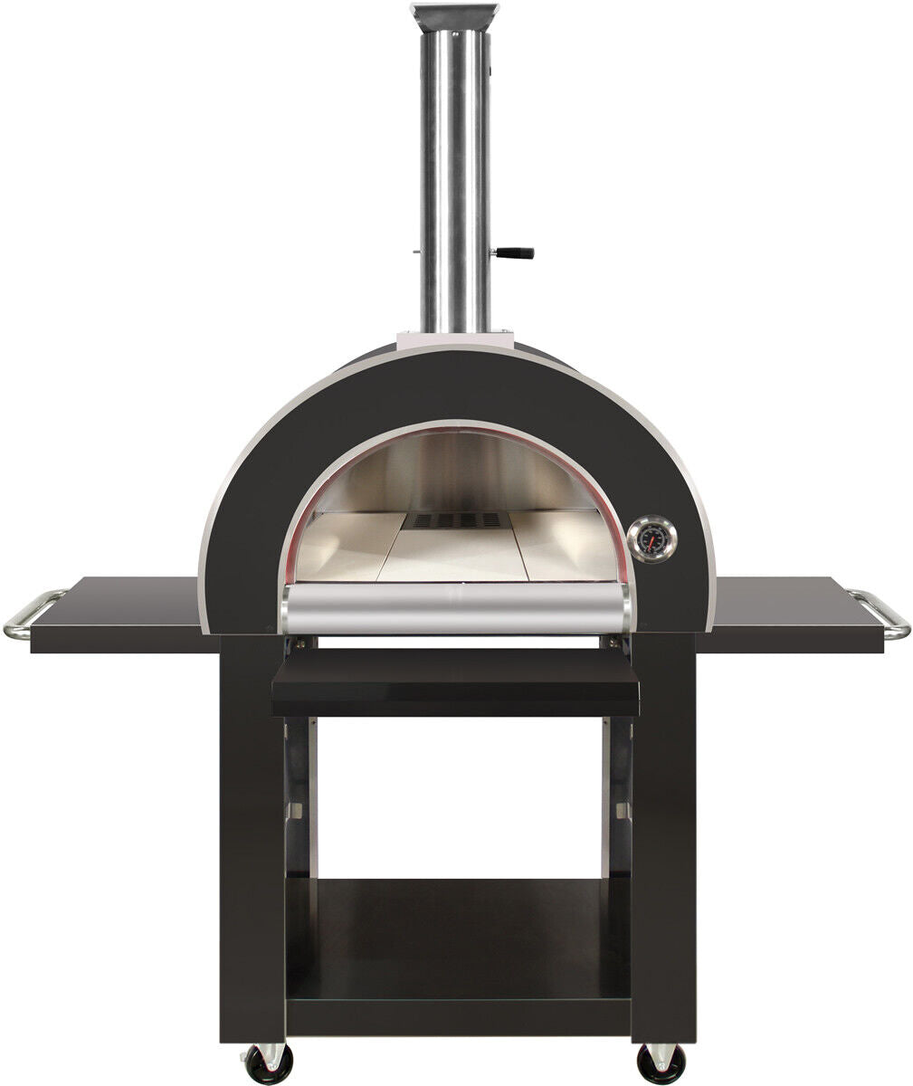 Grill King Gas Pizza Oven Outdoor In Black Stainless Steel Pizza Bread Oven BBQ Grill